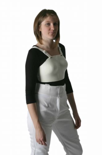 Balaur Fencing Chest Protector for Women Plastic Chest Guard White 